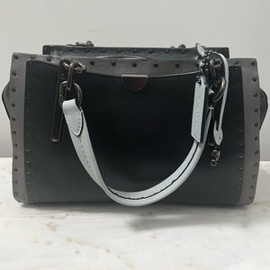 Coach Dreamer Handbag Black/Gray/Lt Blue